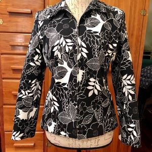 Black n’ White botanical jacket